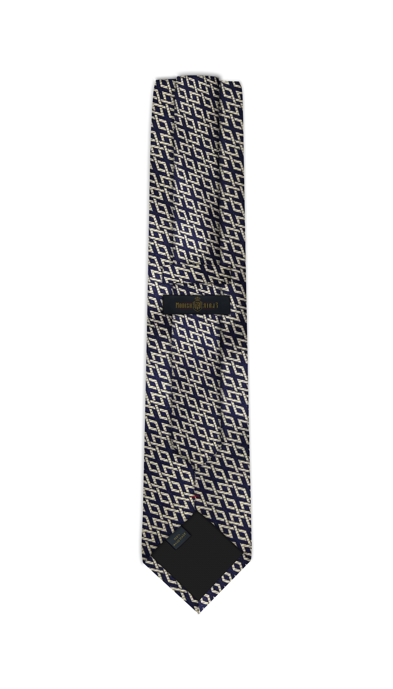 Luxury Navy~Beige Jacquard Tie